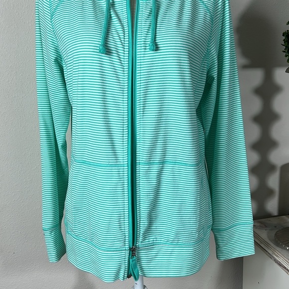 Made for Life PM Green Striped Hoodie Jacket - Picture 11 of 15